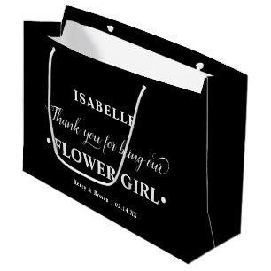 Sacola Para Presentes Grande Black Girl Personalizada - Branca Preta - Obrigado