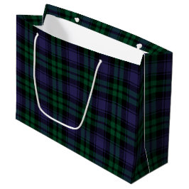 Sacola Para Presentes Grande Black Watch Tartan, Xadrez