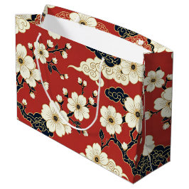 Sacola Para Presentes Grande Blossom Nouveau | Design Floral Elegante
