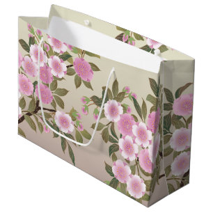 Sacola Para Presentes Grande Blossomas de Cereja Japoneses