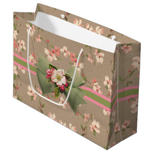 Sacola Para Presentes Grande Blossomas de Maçã