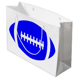 Sacola Para Presentes Grande Blue Football Player Team Party ou Banquet Sports