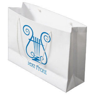 Sacola Para Presentes Grande Blue Lyre