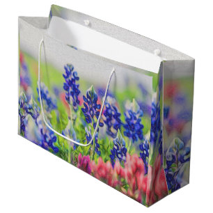 Sacola Para Presentes Grande Bluebonnet em um saco do presente
