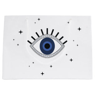 Sacola Para Presentes Grande Boa sorte olhos azuis, talisman greek mau