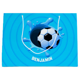 Sacola Para Presentes Grande Bola de Futebol Personalizada - Grande Saco de Pre