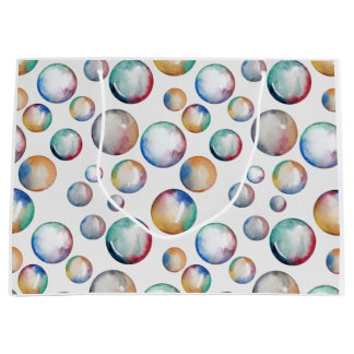 Sacola Para Presentes Grande Bolhas de Arco-Íris Dão Bag