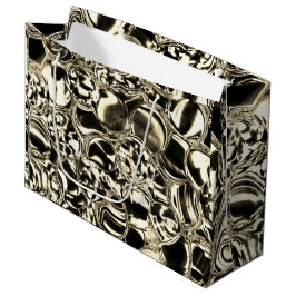 Sacola Para Presentes Grande Bolhas de ouro ou bolhas de brilho de vidro?