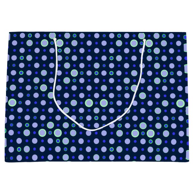 Sacola Para Presentes Grande Bolinhas 03.Blue.Green DBlue BG (Frente)