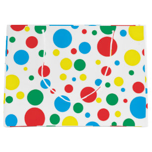 Sacola Para Presentes Grande Bolinhas Gift Bag Colorida