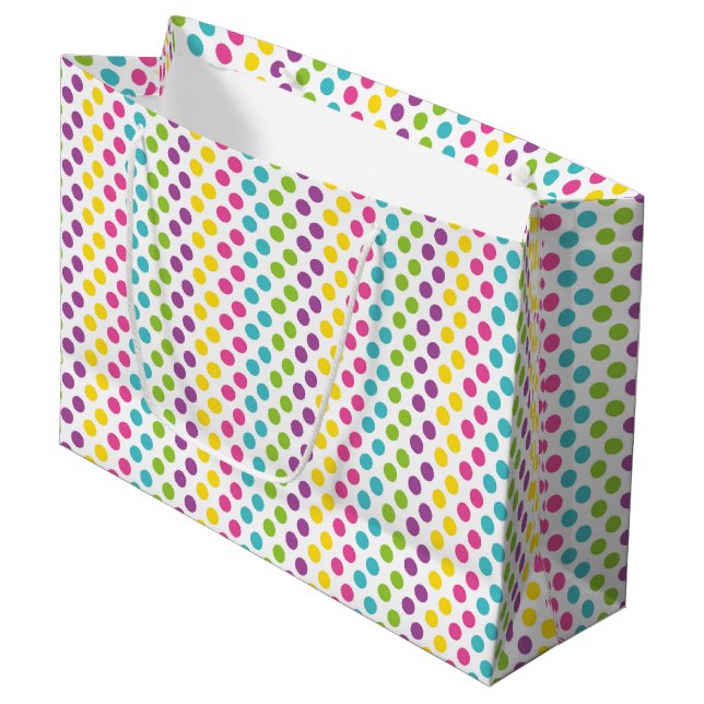 Sacola Para Presentes Grande Bolinhas PÁSCOAS BRILHANTES (Frente inclinada)