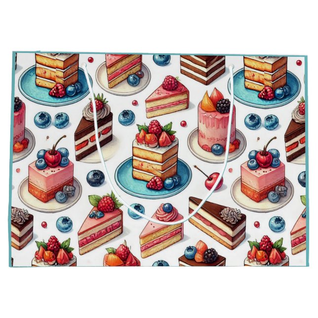 Sacola Para Presentes Grande Bolo na sua cara (Verso)