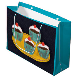 Sacola Para Presentes Grande Bolos de cereja