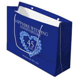 Sacola Para Presentes Grande bolsa de fotos de aniversário de casamento da 45