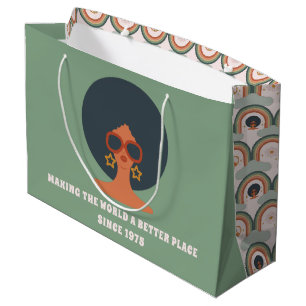 Sacola Para Presentes Grande Bolsa de Presente de Aniversário de 1970