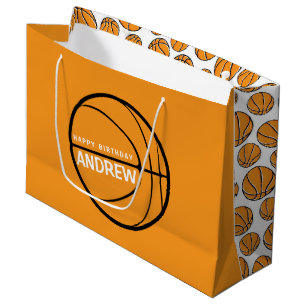 Sacola Para Presentes Grande Bolsa de Presente de Aniversário de Basquete