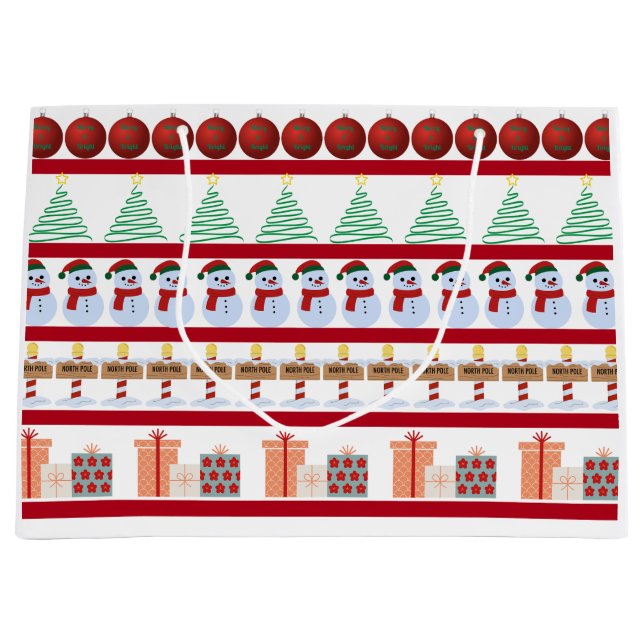 Sacola Para Presentes Grande Bolsa de Presente de Natal (Frente)