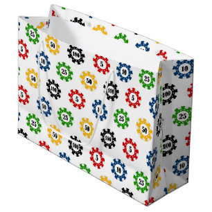 Sacola Para Presentes Grande Bolsa de presente do casino de jogo Poker Chip