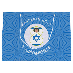 Sacola Para Presentes Grande Bolsa de Presente Grande Bandeira do Anjo Israelen
