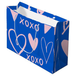 Sacola Para Presentes Grande Bolsa de Presente Grande Corações XOXO 