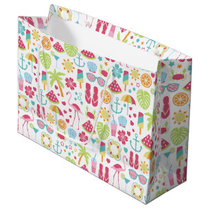 Sacola Para Presentes Grande Bolsa de Presente Grande e Divertido de Verão