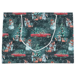 Sacola Para Presentes Grande Bolsa de Presente Médio de Natal de inverno