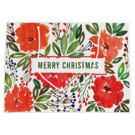 Sacola Para Presentes Grande Bolsa de Presente Pinta de Natal e Mão