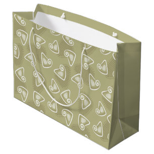 Sacola Para Presentes Grande Bolsa Geométrica de Presentes Verde Oleícola
