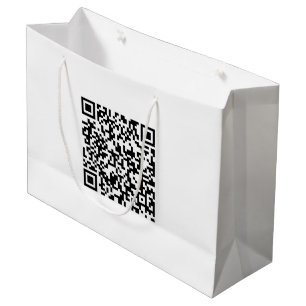 Sacola Para Presentes Grande Bolsa Personalizada Grande com Código QR para Prom