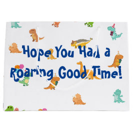 Sacola Para Presentes Grande Bolsas a favor do Partido Pastel Dinossaur minimal