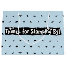 Bolsas de Favor de Dinossauro Azul Céu: Impressão 