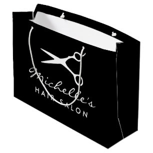 Sacola Para Presentes Grande Bolsas personalizadas de salões de cabelo para pro