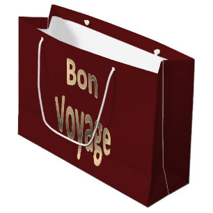 Sacola Para Presentes Grande Bon voyage na obscuridade - vermelho