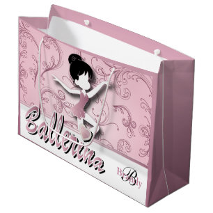 Sacola Para Presentes Grande Boneca Ballerina Tormalina Rosa Personalizar