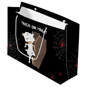 Sacola Para Presentes Grande Bonita Menina Mamã Coffin Halloween