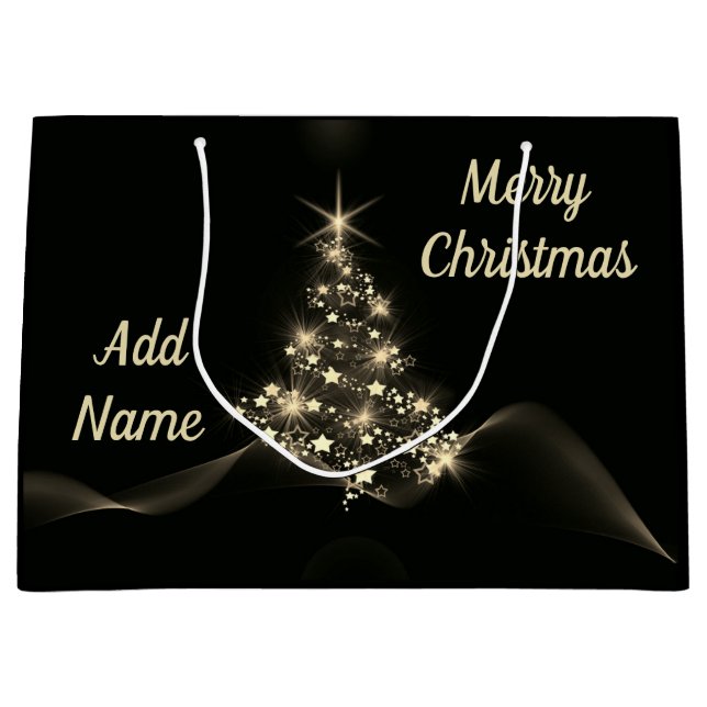 Sacola Para Presentes Grande Bonito bolsa personalizada de presente de Natal (Frente)