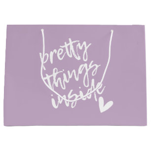 Sacola Para Presentes Grande Bonito Dentro, caligrafia moderna