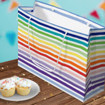 Bonito Rainbow Stripe Patterno Aniversário