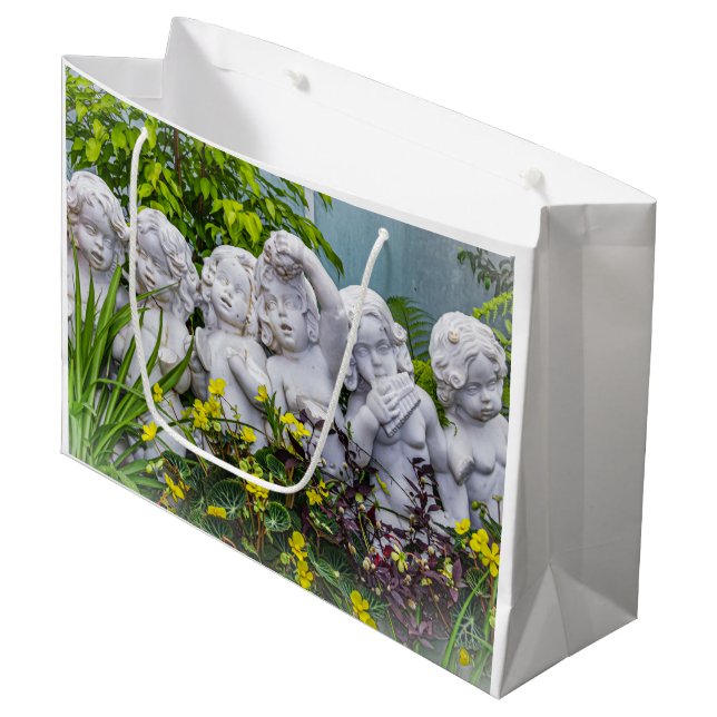 Sacola Para Presentes Grande Bons anjos... (Frente inclinada)