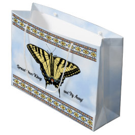 Sacola Para Presentes Grande Borboleta Amarela do Sudoeste Personalizada