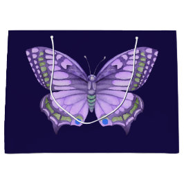 Sacola Para Presentes Grande Borboleta Roxa