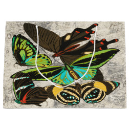 Sacola Para Presentes Grande Borboletas da Vintage francesa Ilustração-1