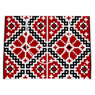 Sacola Para Presentes Grande Bordado ucraniano