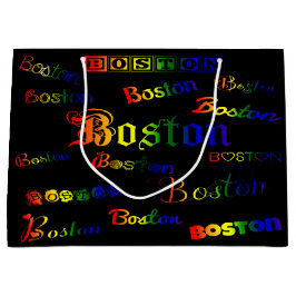 Sacola Para Presentes Grande Boston Rainbow Fonts
