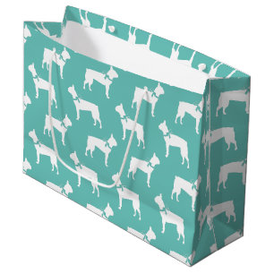 Sacola Para Presentes Grande Boston Terrier Dog Puppy
