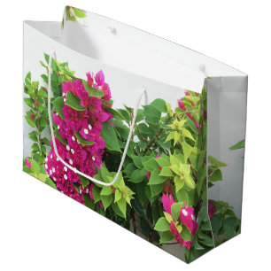 Sacola Para Presentes Grande Bougainvillea rosa