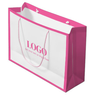 Sacola Para Presentes Grande Boutique Personalizado Cor-de-Rosa