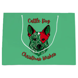 Sacola Para Presentes Grande Bovinos Desejos de Natal