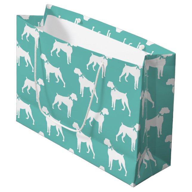 Sacola Para Presentes Grande Boxer Dog Puppy (Frente inclinada)