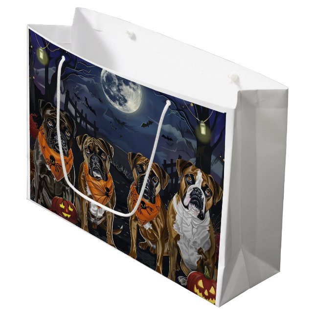 Sacola Para Presentes Grande Boxer Halloween Spooky (Frente inclinada)